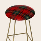 Christmas Plaid Tartan Pattern Stool Gallery Image 2