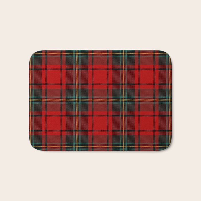 Christmas Plaid Tartan Pattern Bath Mat Gallery Image 1