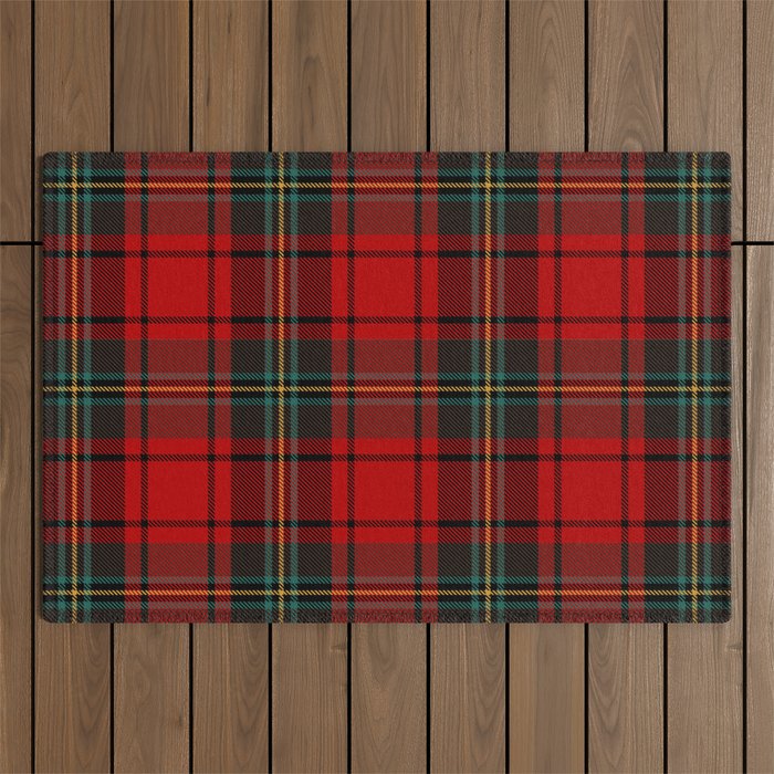 Christmas Plaid Tartan Pattern Outdoor Rug Gallery Image 1