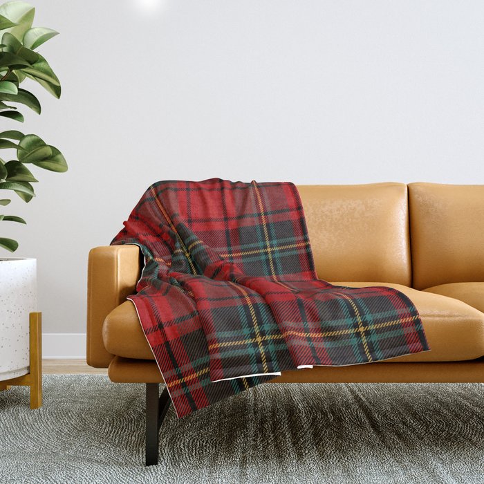 Christmas Plaid Tartan Pattern Throw Blanket Gallery Image 1