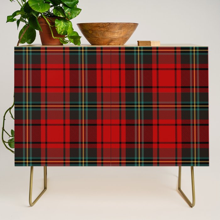 Christmas Plaid Tartan Pattern Credenza Gallery Image 1