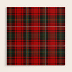 Christmas Plaid Tartan Pattern Wood Wall Art Gallery Image 1