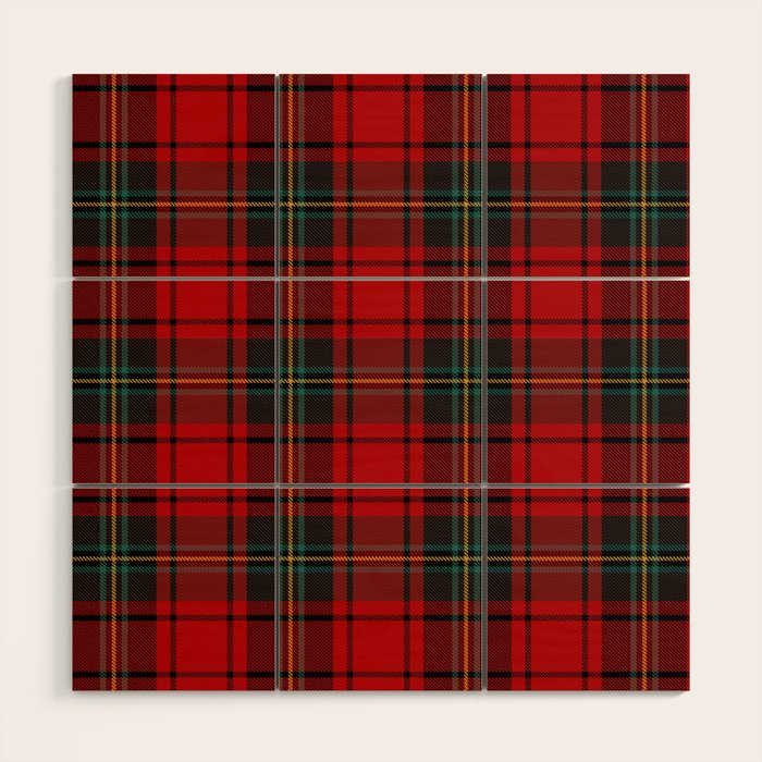 Christmas Plaid Tartan Pattern Wood Wall Art Gallery Image 1