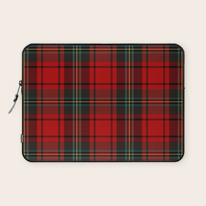 Christmas Plaid Tartan Pattern Laptop Sleeve Gallery Image 1