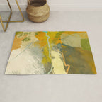 summer green abstract art 3 Rug Gallery Image 1