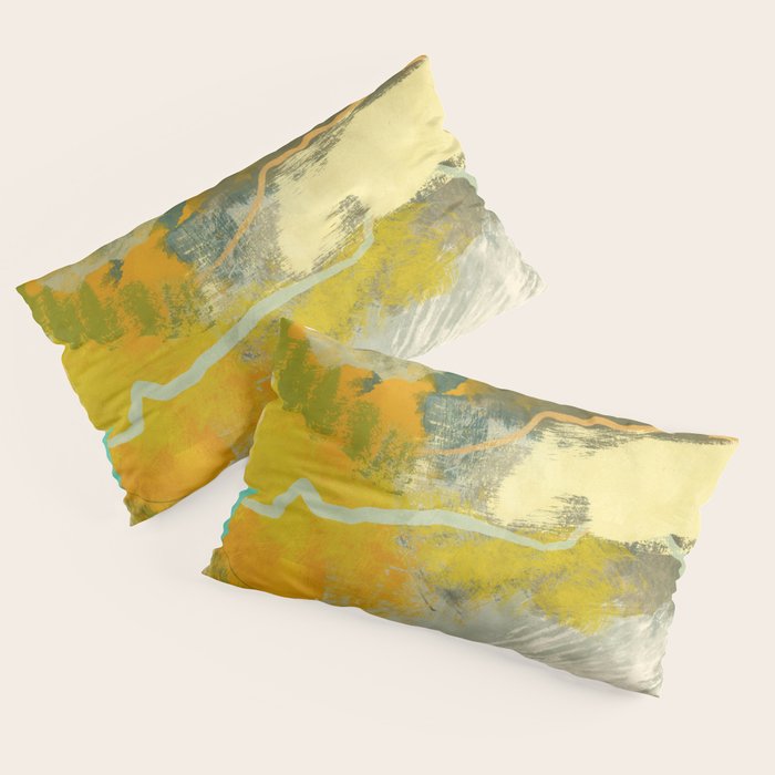 summer green abstract art 3 Pillow Sham Gallery Image 2