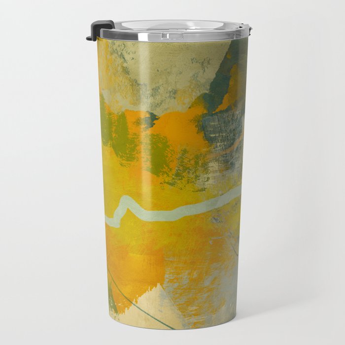 summer green abstract art 3 Travel Mug Gallery Image 3
