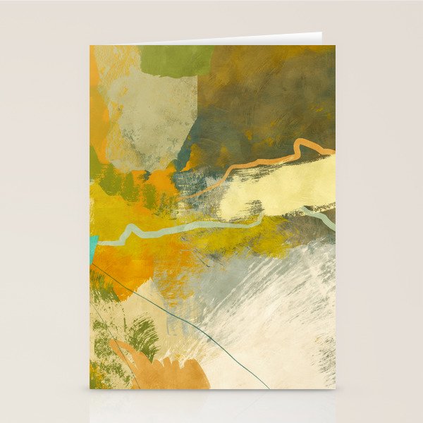 summer green abstract art 3 Stationery Card Gallery Image 1