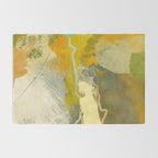 summer green abstract art 3 Rug Gallery Image 2