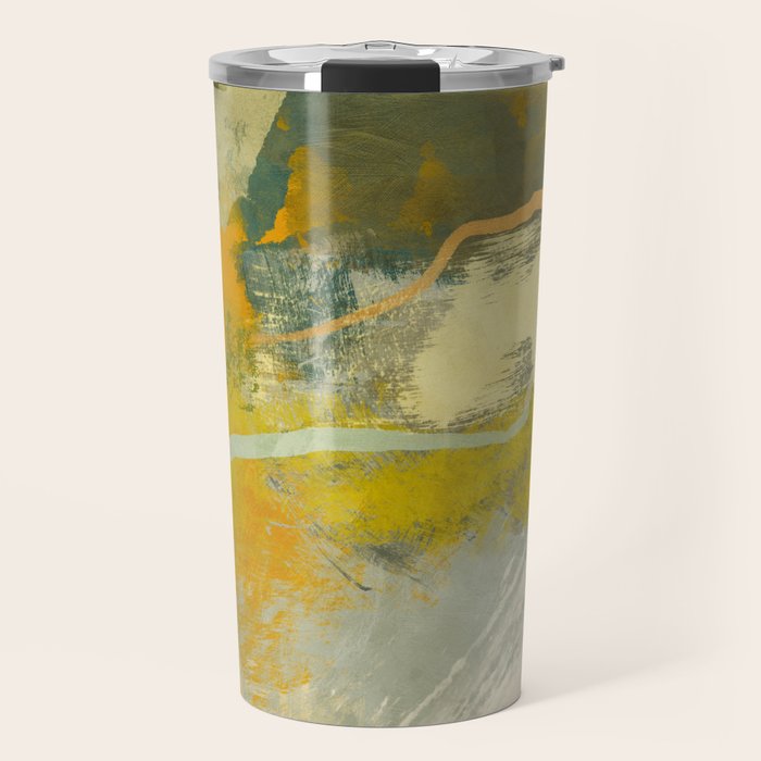 summer green abstract art 3 Travel Mug Gallery Image 1