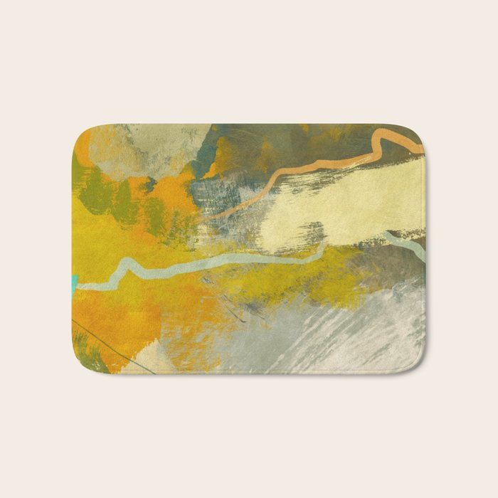 summer green abstract art 3 Bath Mat Gallery Image 1