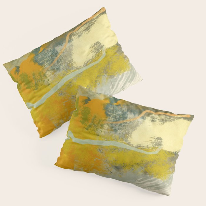summer green abstract art 3 Pillow Sham Gallery Image 3