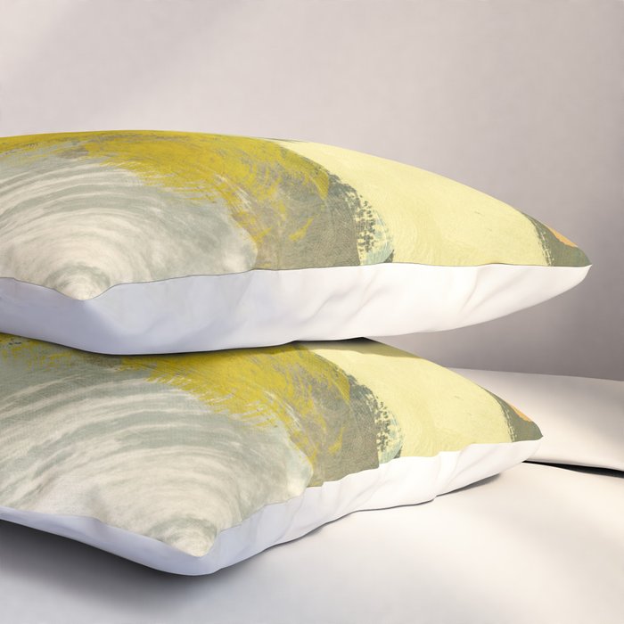 summer green abstract art 3 Pillow Sham Gallery Image 3