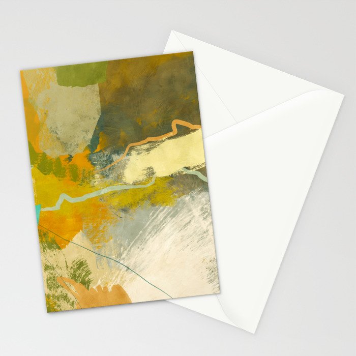 summer green abstract art 3 Stationery Card Gallery Image 2