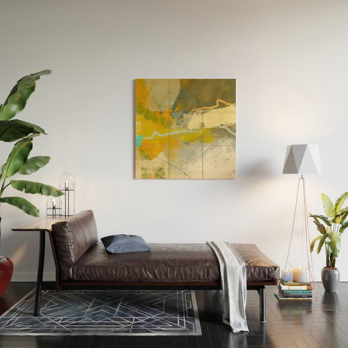 summer green abstract art 3 Wood Wall Art Gallery Image 2