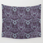 Gothic Halloween Damask - moonlight violet  Wall Tapestry Gallery Image 4