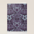 Gothic Halloween Damask - moonlight violet  Stationery Card Gallery Image 2