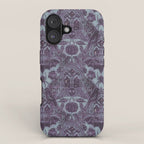 Gothic Halloween Damask - moonlight violet  iPhone Case Gallery Image 1