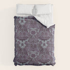 Gothic Halloween Damask - moonlight violet  Duvet Cover Gallery Image 6