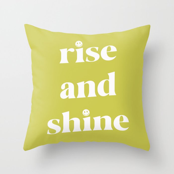 Rise And Shine Lime Throw Pillow Gallery Image 1
