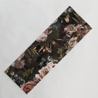 Vintage & Shabby Chic- Real Roses And Peonies Lush Midnight Flowers Botanical Garden Yoga Mat Gallery Image 1