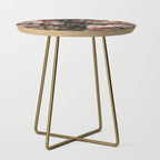 Vintage & Shabby Chic- Real Roses And Peonies Lush Midnight Flowers Botanical Garden Side Table Gallery Image 1