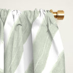 Sage green flow lines Window Curtain Gallery Image 2