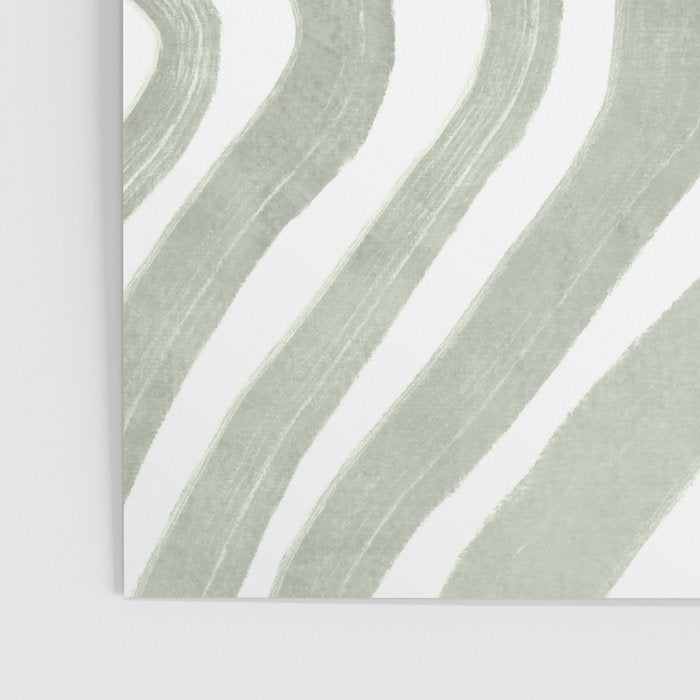 Sage green flow lines Poster Gallery Image 3