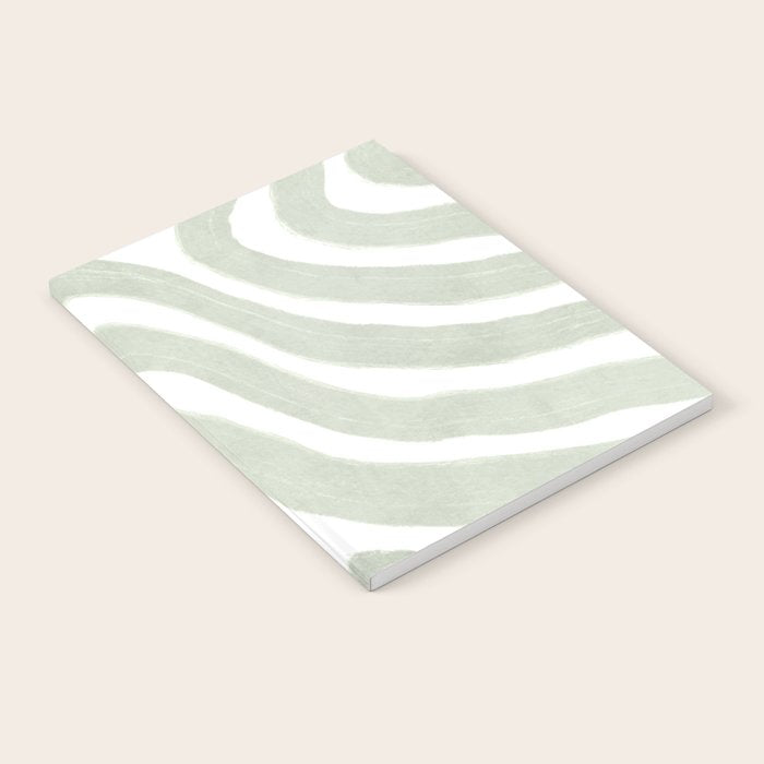 Sage green flow lines Notebook Gallery Image 2