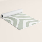 Sage green flow lines Yoga Mat Gallery Image 2