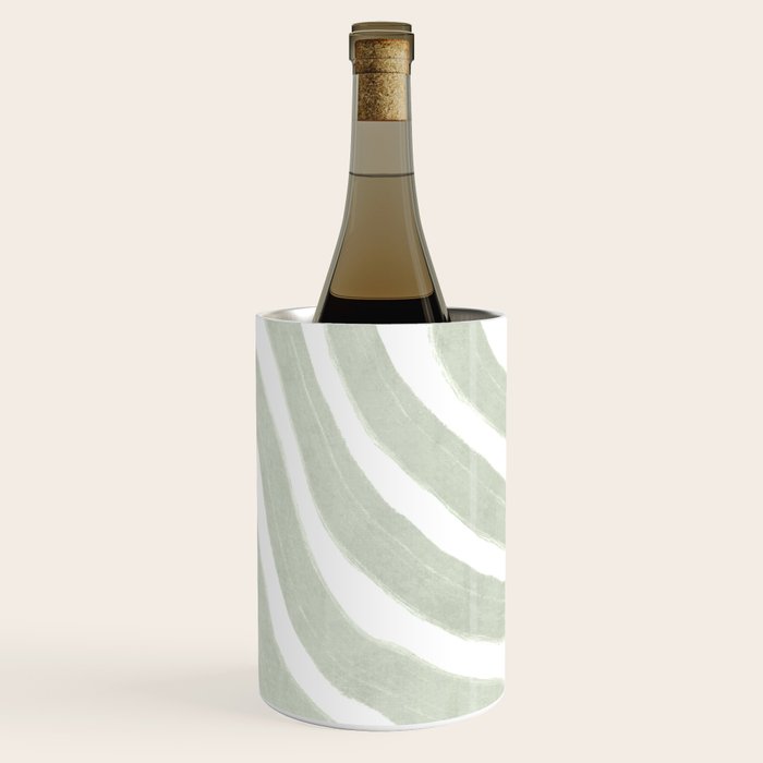 Sage green flow lines Wine Chiller Gallery Image 3