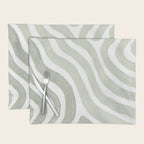 Sage green flow lines Placemat Gallery Image 1