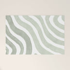 Sage green flow lines Welcome Mat Gallery Image 1