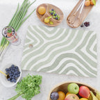 Sage green flow lines Cutting Board Gallery Image 2