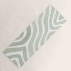 Sage green flow lines Yoga Mat Gallery Image 1