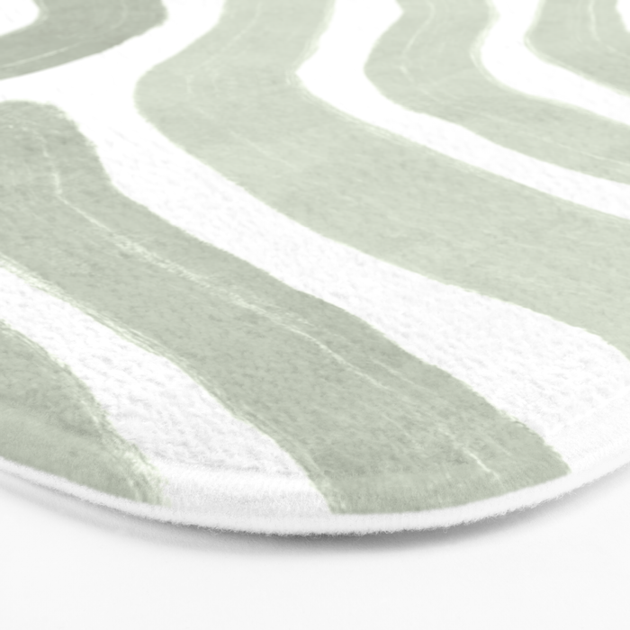 Sage green flow lines Bath Mat Gallery Image 3