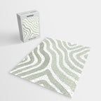 Sage green flow lines Jigsaw Puzzle Gallery Image 2