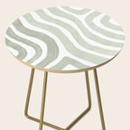 Sage green flow lines Side Table Gallery Image 2