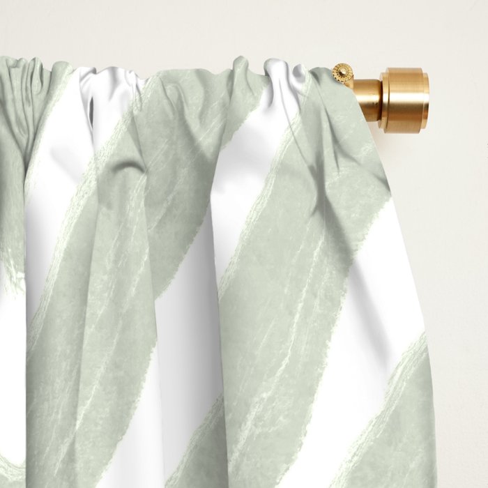 Sage green flow lines Window Curtain Gallery Image 2