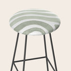 Sage green flow lines Stool Gallery Image 2