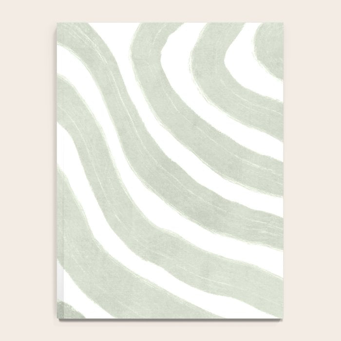 Sage green flow lines Notebook Gallery Image 4