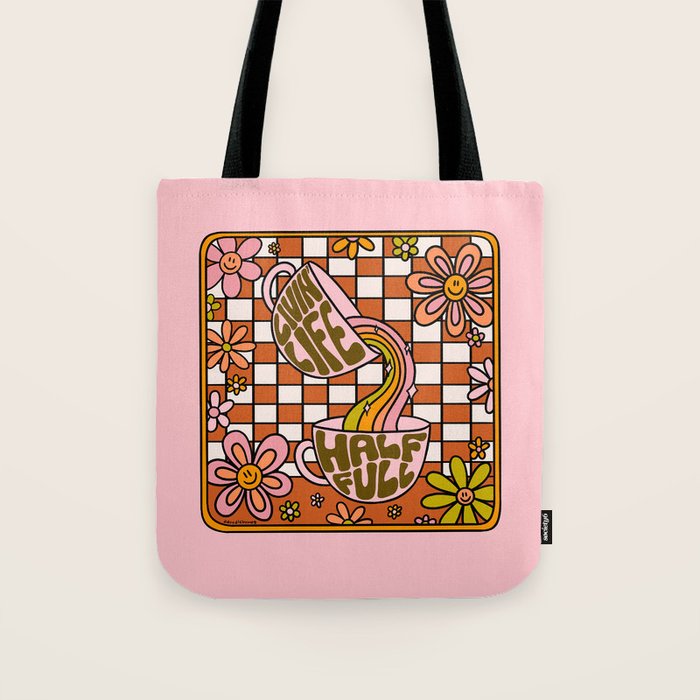 Livin' Life Half Full Tote Bag Gallery Image 1