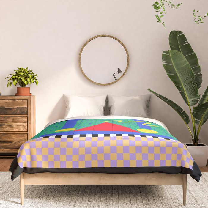 Memphis pattern 90 - 80s / 90s Retro Comforter Gallery Image 3