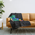Memphis pattern 90 - 80s / 90s Retro Throw Blanket Gallery Image 1