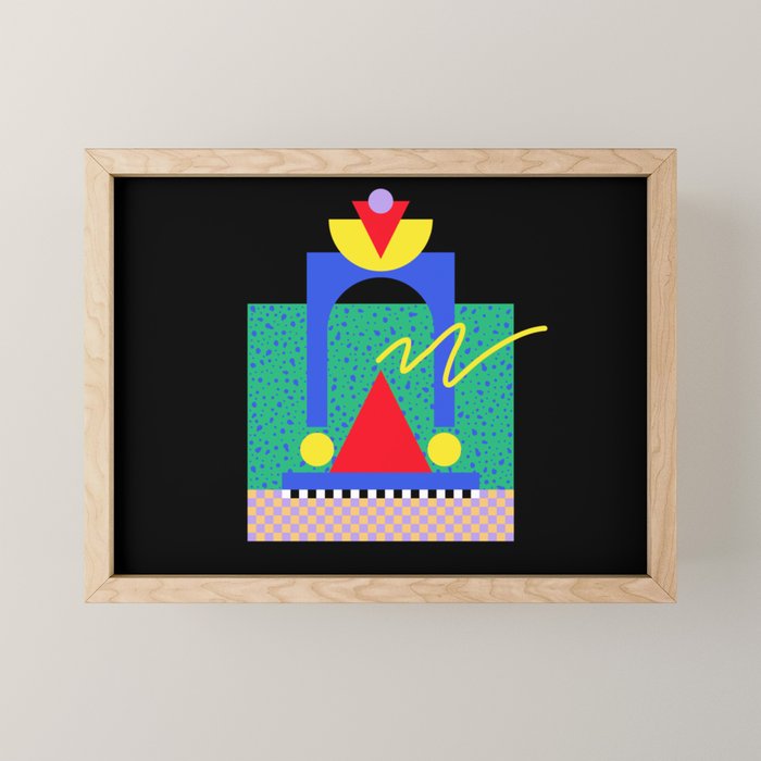 Memphis pattern 90 - 80s / 90s Retro Mini Art Print Gallery Image 1