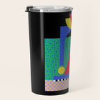 Memphis pattern 90 - 80s / 90s Retro Travel Mug Gallery Image 3