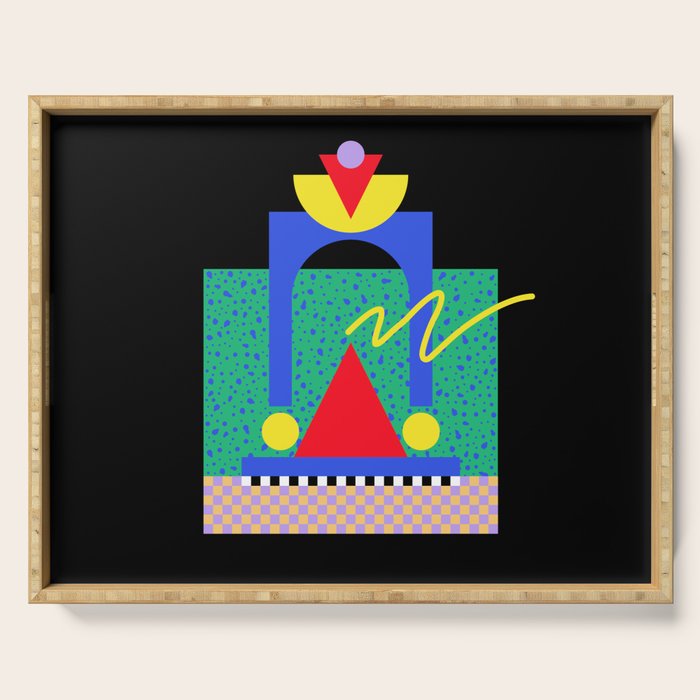 Memphis pattern 90 - 80s / 90s Retro Serving Tray Gallery Image 1