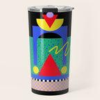 Memphis pattern 90 - 80s / 90s Retro Travel Mug Gallery Image 1