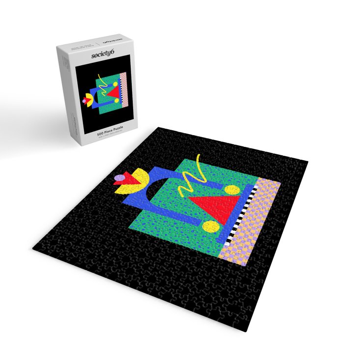 Memphis pattern 90 - 80s / 90s Retro Jigsaw Puzzle Gallery Image 2