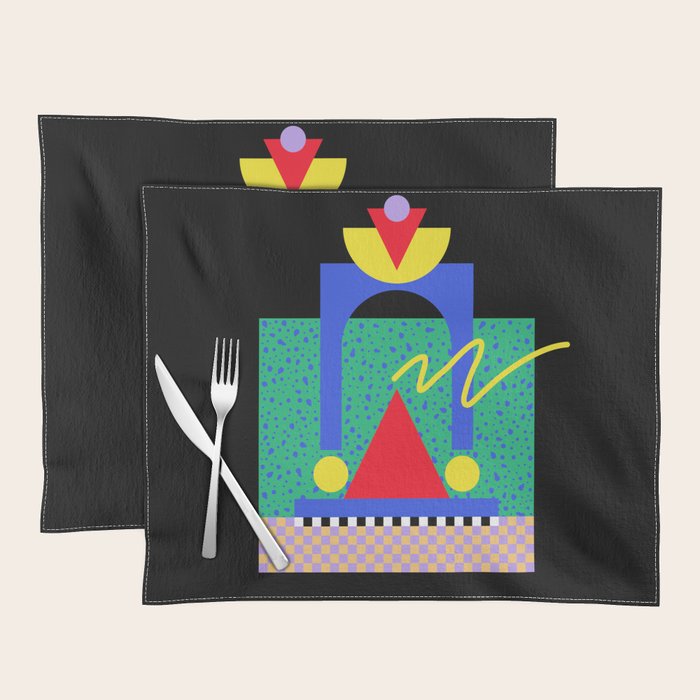 Memphis pattern 90 - 80s / 90s Retro Placemat Gallery Image 1